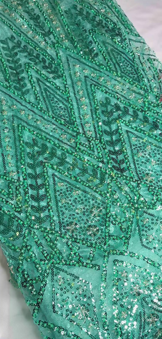 Teal Lace Fabric