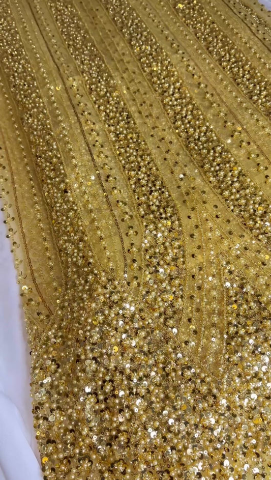 Gold Lace Fabric